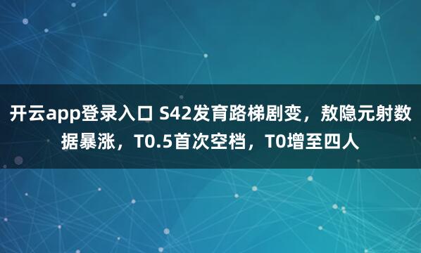 开云app登录入口 S42发育路梯剧变，敖隐元射数据暴涨，T0.5首次空档，T0增至四人