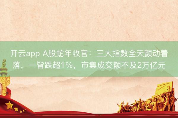 开云app A股蛇年收官:三大指数全天颤动着落,一皆跌超1%,市集成交额不及2万亿元